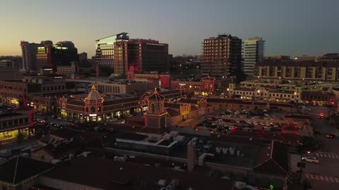 Country Club Plaza Christmas Lights at Sunset in Kansas City