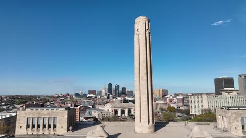 City Skyline and Monument Tower in Autumn · Daytime