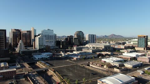 Downtown High-Rise Buildings and City Skyline