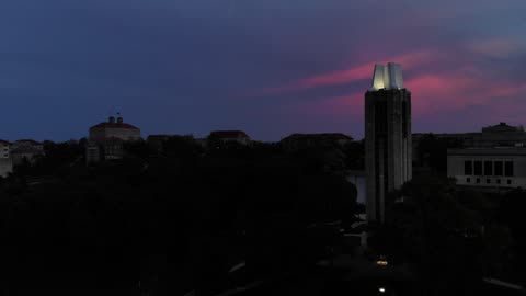 University Campus at Pink Twilight