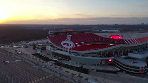 Major NFL Football Stadium on a Winter Day