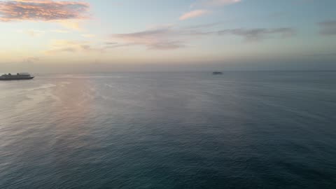 Calm Ocean Water at Dawn in the Tropics
