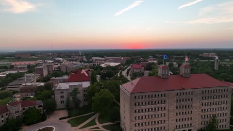 University Campus Halls at Golden Hour