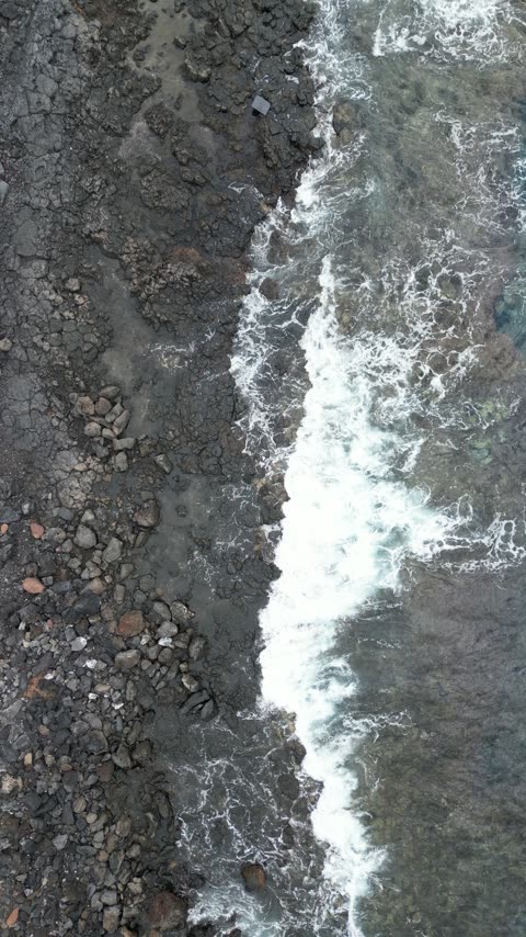 Black Volcanic Coastline and Ocean Pools