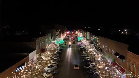 Christmas Lights on Massachusetts Street, Downtown Lawrence