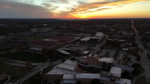 Allen Fieldhouse at Dusk, KU Campus Lawrence