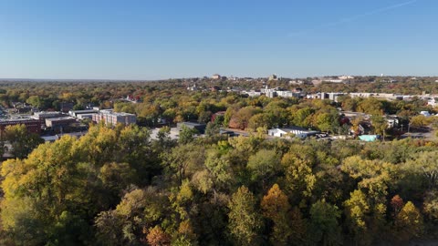 Downtown Lawrence Kansas in Autumn