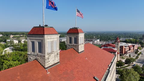 KU Campanile and Memorial Stadium