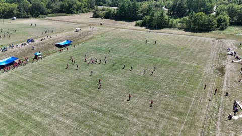 Rugby Match on a Green Field