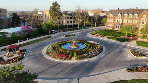 Chi Omega Fountain on KU Campus
