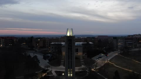 KU Campanile Silhouette at Dusk