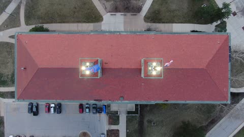 KU Fraser Hall Rooftop · Top-Down