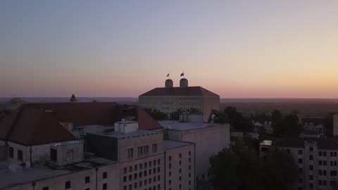 Sunset Over University of Kansas Campus Fraser Hall