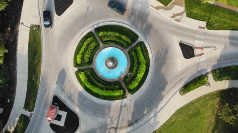 Top Down Spin Over the Chi Omega Fountain at University of Kansas