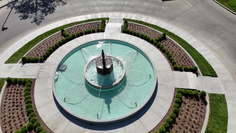 Orbit Around the Chi Omega Fountain on Jayhawk Boulevard