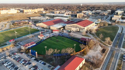 View of Hoglund Ballpark and Its Green Outfield at KU