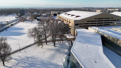 Allen Fieldhouse and the University of Kansas Campus · Winter