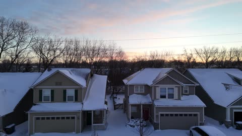 Rise Into a Cold Winter Sunrise Over the KU Campus
