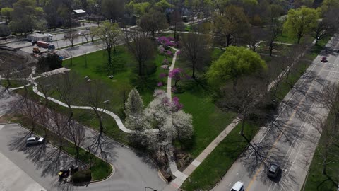 South Park in Downtown Lawrence · Flyover