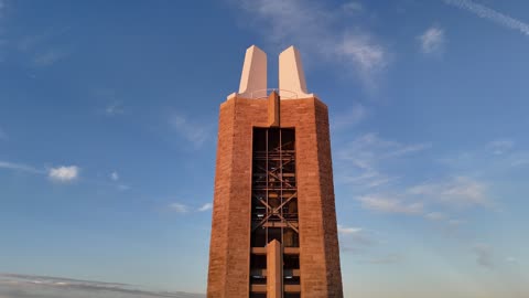 Tilt Up the Memorial Campanile Bell Tower at KU