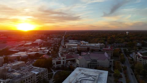 KU Campus at an Autumn Sunset · Wide