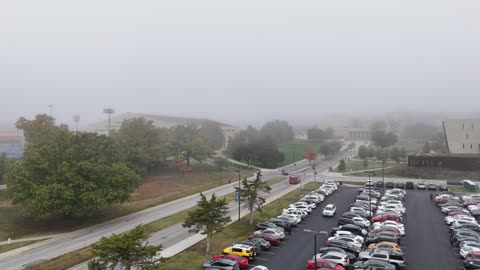 Allen Fieldhouse in Autumn Fog · Sweep
