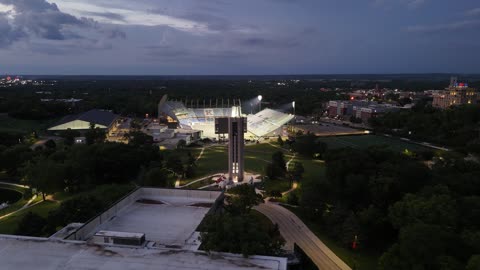Memorial Stadium and the Campanile From Above