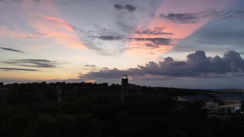 KU Campanile Against a Summer Sunset