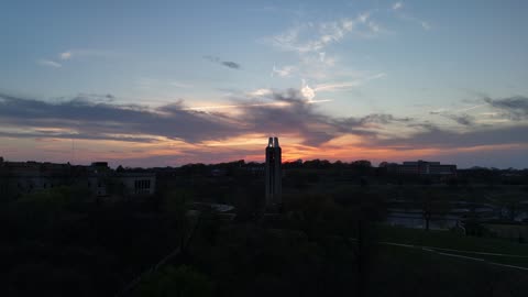 KU Campanile at a Spring Sunset