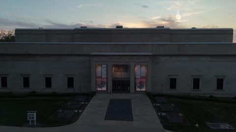 Campanile and Spencer Museum at Spring Sunset