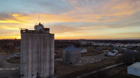 Grain Silo at Sunrise · Pull-Back